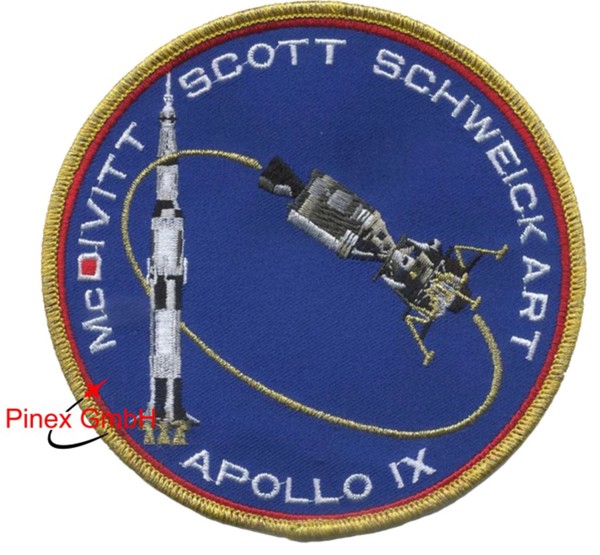Bild von Apollo 9 Abzeichen mit Goldrand